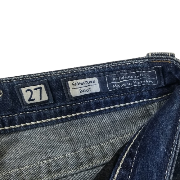 MISS ME Signature Boot Denim Jeans Size 27 Embroidered Rhinestone Bling - Picture 7 of 15